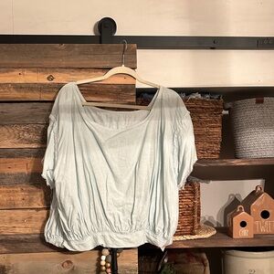 Free people … Light Blue Women's Top